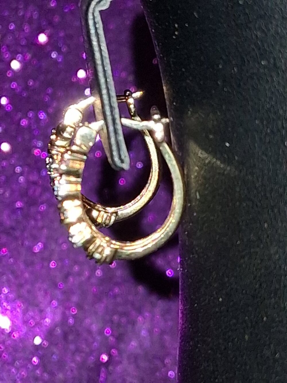Ross Simons Vintage Genuine Ruby, Sapphire, Emeralds & Diamonds Earrings. - Picture 2 of 9